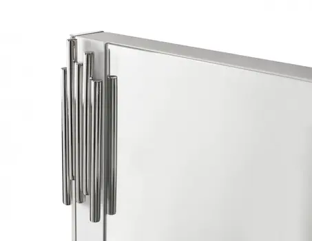 43" White Steel Framed Accent Mirror