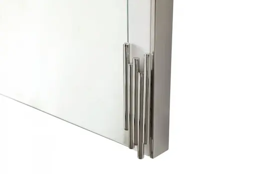 43" White Steel Framed Accent Mirror