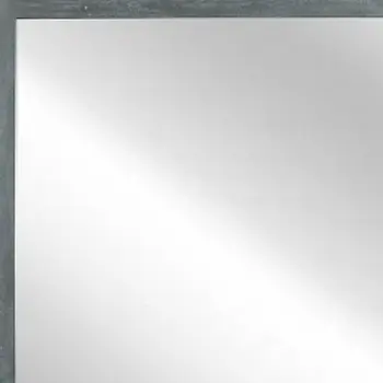 40" Dark Gray Solid Wood Framed Accent Mirror