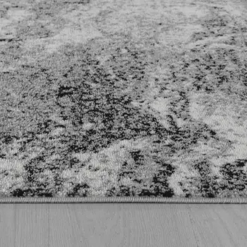 2' X 15' Grey Abstract Area Rug