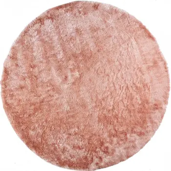 8' Pink Round Shag Tufted Handmade Area Rug