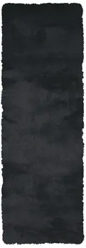 6' Black Shag Hand Tufted Runner Rug