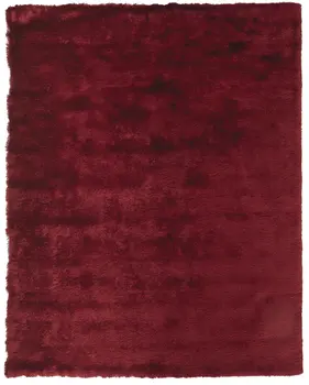 4' X 6' Red And Purple Shag Tufted Handmade Area Rug