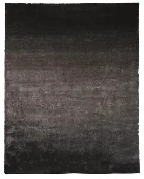 5' X 8' Gray And Black Shag Tufted Handmade Area Rug