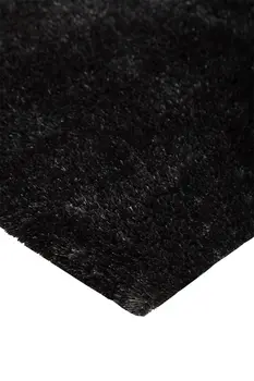 8' X 10' Gray And Black Shag Tufted Handmade Area Rug