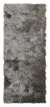 6' Charcoal Shag Hand Tufted Runner Rug