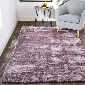 2' X 3' Purple Shag Tufted Handmade Area Rug