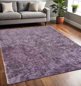 5' X 8' Purple Shag Tufted Handmade Area Rug