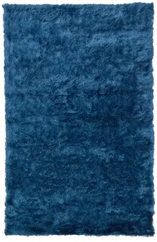 2' X 3' Blue And Green Shag Tufted Handmade Area Rug