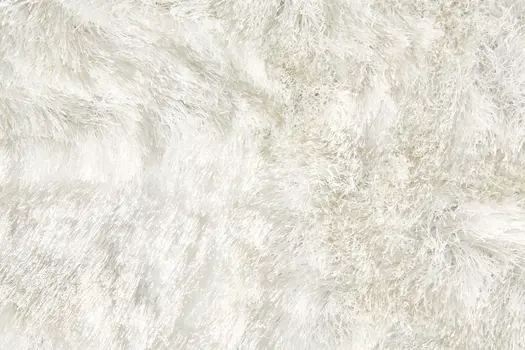 5' X 8' White Shag Tufted Handmade Area Rug