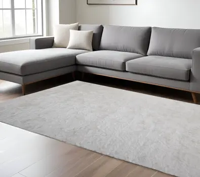 8' X 10' White Shag Tufted Handmade Area Rug