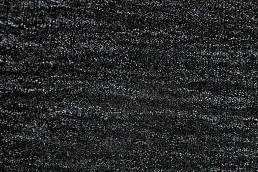 8' Black Round Wool Hand Woven Area Rug