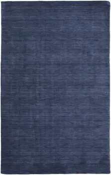 10' X 13' Blue Wool Hand Woven Area Rug