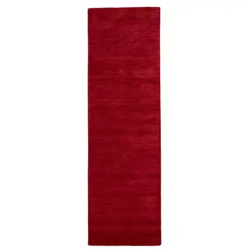 8' Red Hand Woven Runner Rug