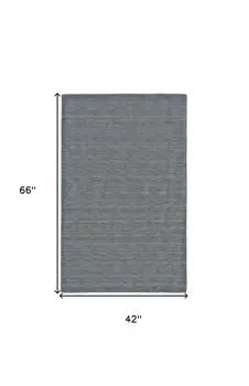 4' X 6' Gray Wool Hand Woven Area Rug
