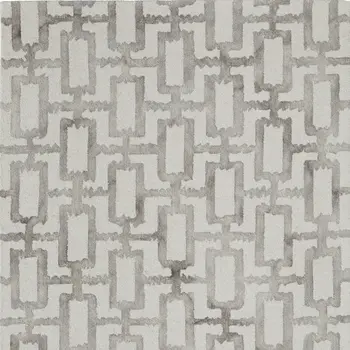 10' X 13' Ivory And Taupe Wool Geometric Tufted Handmade Area Rug