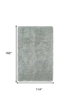 10' X 13' Gray Silver And Taupe Shag Tufted Handmade Stain Resistant Area Rug