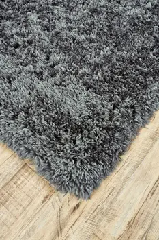 8' X 11' Gray Shag Hand Tufted Area Rug