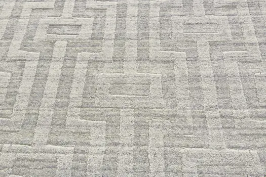 2' X 3' Silver Floral Hand Woven Area Rug