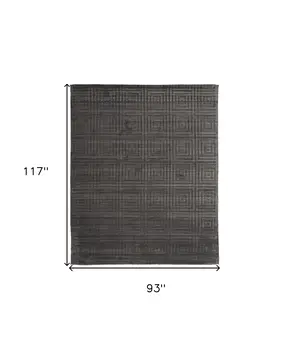 8' X 10' Gray Geometric Hand Woven Area Rug
