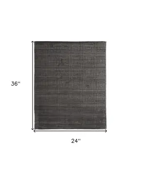 2' X 3' Gray Geometric Hand Woven Area Rug