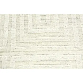 4' X 6' Ivory Geometric Hand Woven Area Rug