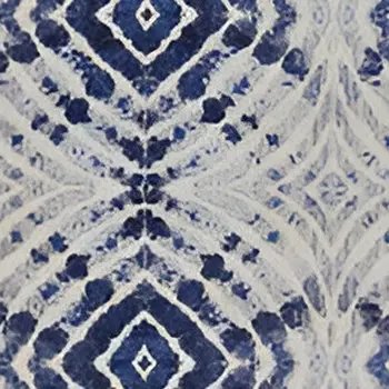 8' Ivory Blue And Gray Abstract Distressed Stain Resistant Runner Rug