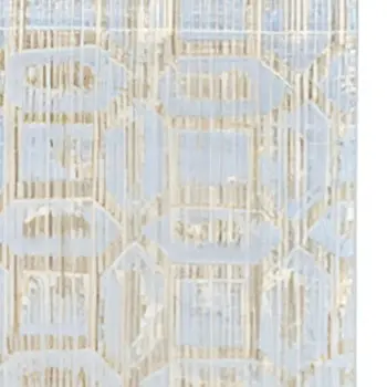 8' Blue Taupe And Ivory Floral Distressed Stain Resistant Runner Rug