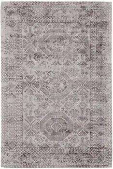 5' X 8' Gray Abstract Hand Woven Area Rug