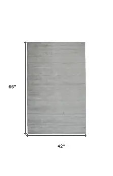 4' X 6' Gray Hand Woven Area Rug