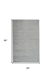 5' X 8' Gray Hand Woven Area Rug