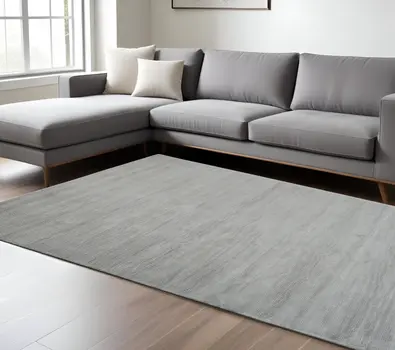 10' X 13' Gray Hand Woven Area Rug