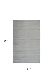 2' X 3' Gray Hand Woven Area Rug