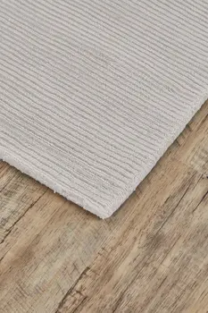 2' X 3' Gray And Silver Hand Woven Distressed Area Rug