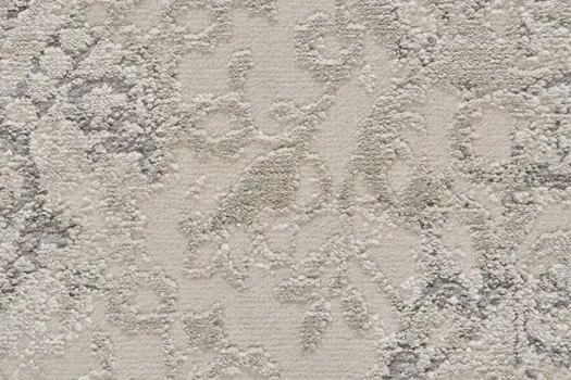 8' X 11' Ivory Gray And Black Abstract Stain Resistant Area Rug