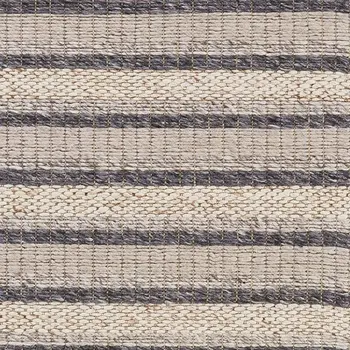 12' X 15' Gray and Ivory Wool Hand Woven Area Rug