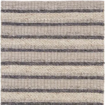12' X 15' Gray and Ivory Wool Hand Woven Area Rug