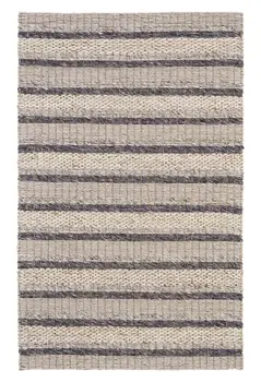 2' X 3' Gray and Ivory Wool Hand Woven Area Rug