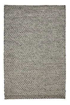 10' X 13' Gray and Ivory Wool Floral Hand Woven Area Rug