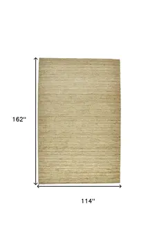 10' X 13' Tan Ivory And Taupe Hand Woven Area Rug