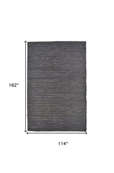 10' X 13' Brown Blue And Taupe Hand Woven Area Rug