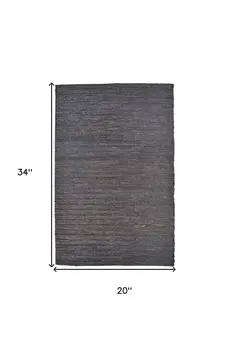 2' X 3' Brown Blue And Taupe Hand Woven Area Rug