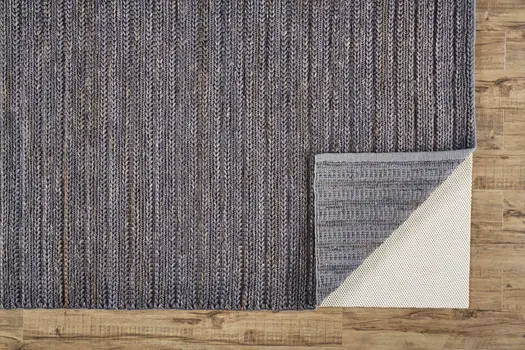 2' X 3' Brown Blue And Taupe Hand Woven Area Rug