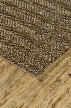 5' X 8' Brown And Gray Hand Woven Area Rug