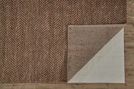 5' X 8' Brown And Gray Hand Woven Area Rug