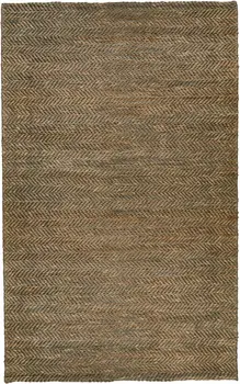 8' X 11' Brown And Gray Hand Woven Area Rug