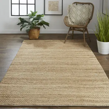 2' X 3' Tan Orange And Brown Hand Woven Area Rug