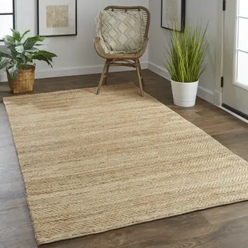 2' X 3' Tan Orange And Brown Hand Woven Area Rug