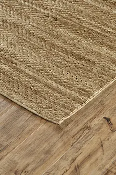 2' X 3' Tan Orange And Brown Hand Woven Area Rug