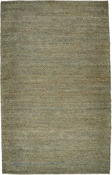 8' X 11' Green Gray And Tan Hand Woven Area Rug